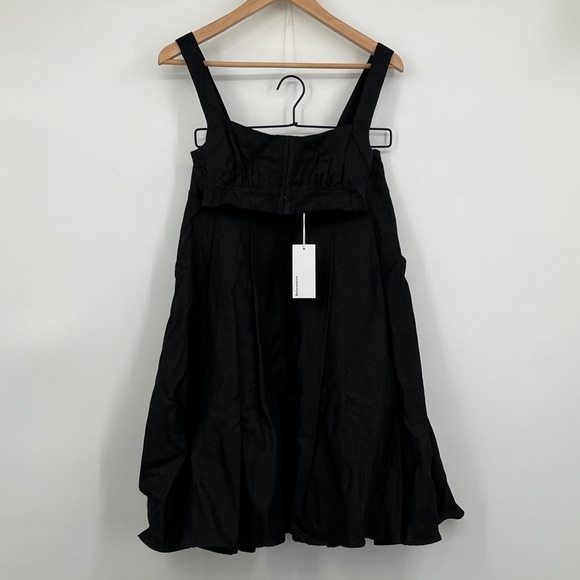 Reformation NWT SANTANA set black linen skirt and crop top NEW - Picture 6 of 8